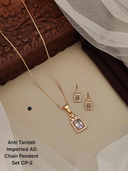 Anti tranish imported AD chain pendent Cp 2 Surat Indian jewellery wholesale